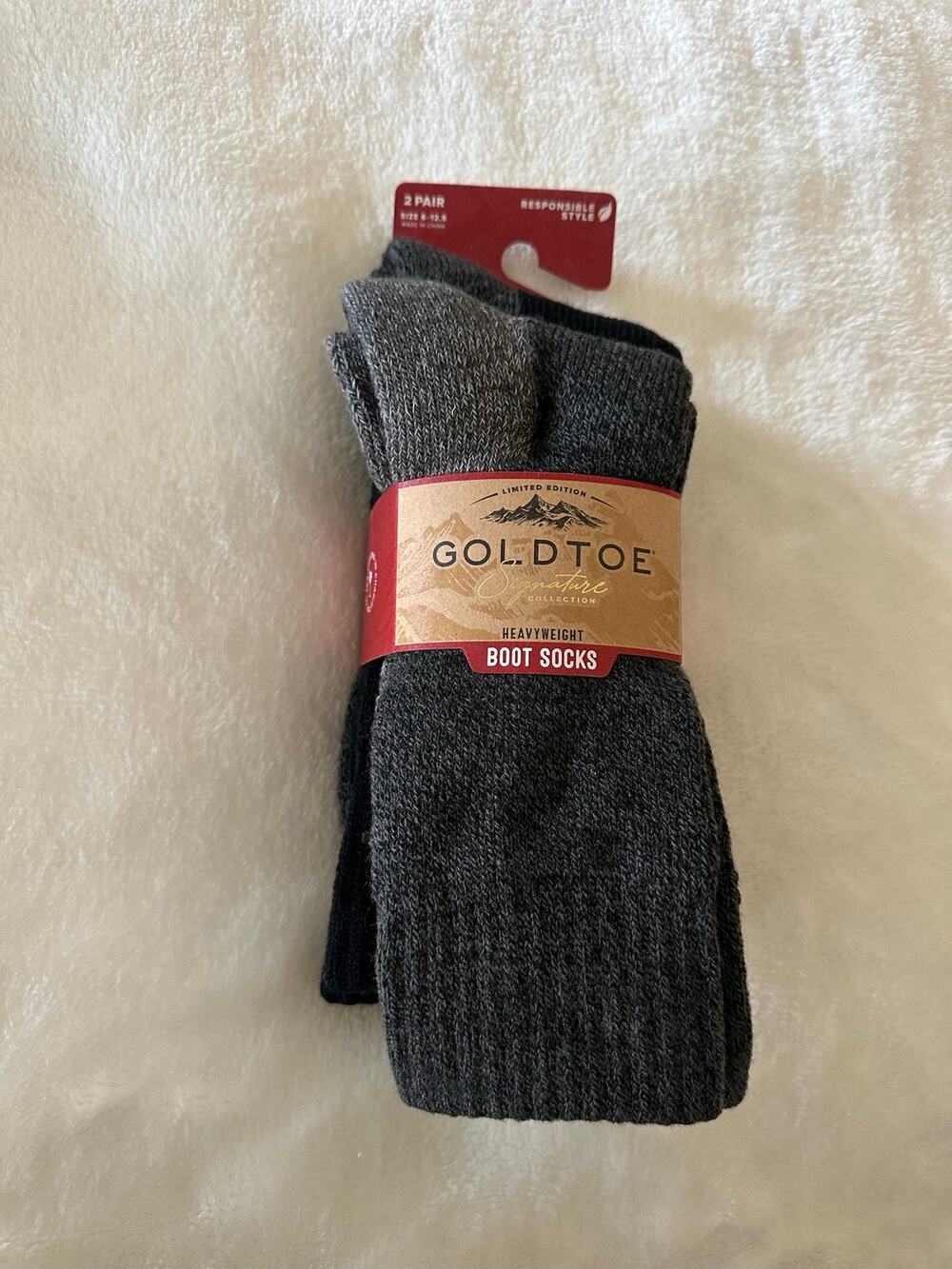 NWWT Good Toe Heavyweight Boot Socks Mens 2 Pair Package